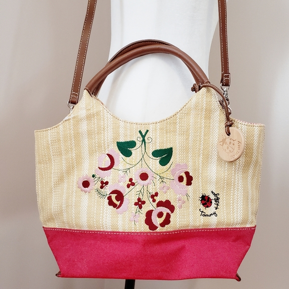 TOMMY HILFIGER | STRAW CROSSBODY CONVERTIBLE BAG - Picture 2 of 11